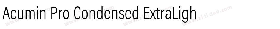 Acumin Pro Condensed ExtraLight字体转换